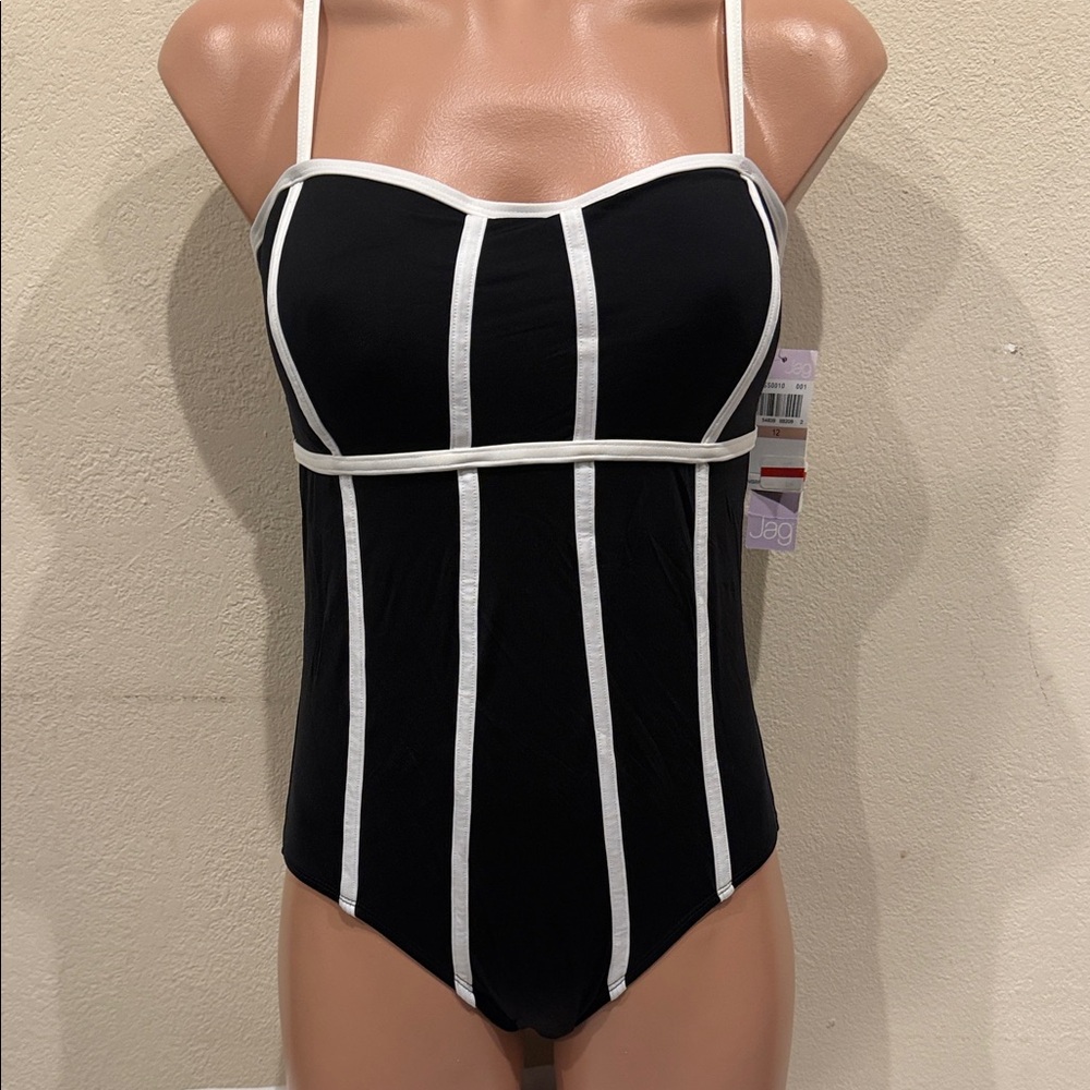NWT Jag one piece swimsuit Tommy control size 12